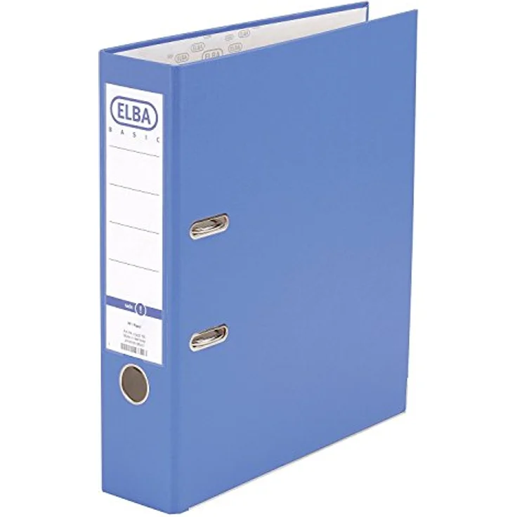 ELBA Aktenordner smart Pro, DIN A4 breit, 8 cm Rückenbreite, Raumsparschlitzen, Kantenschutz, Griffloch, Blattniederhalter, Polypropylen, grau – Bild 2