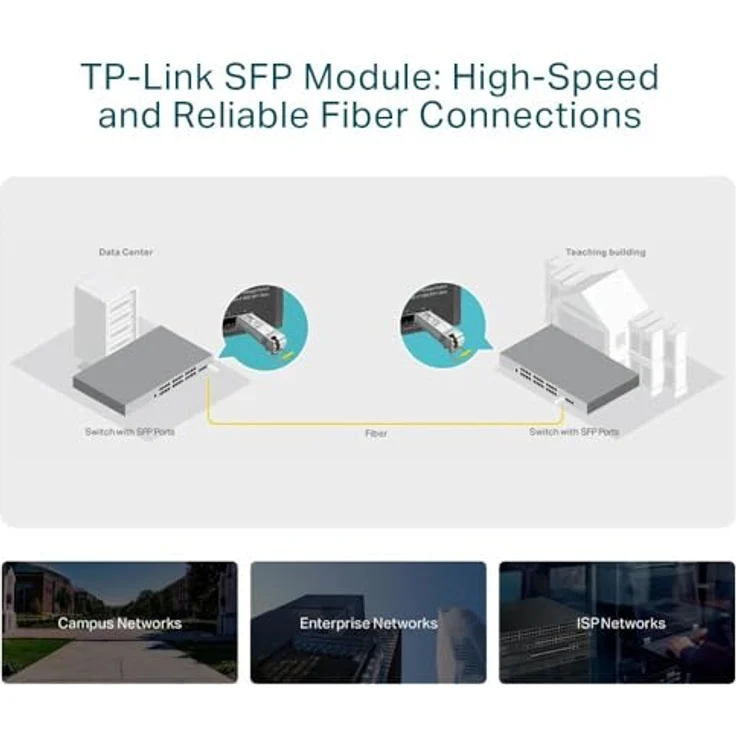 TP-Link SM5110LSB-10, Singlemode-SFP+-Transceiver mit 10 Gbit/s Übertragungsrate und 10 km Reichweite, Silber – Bild 5