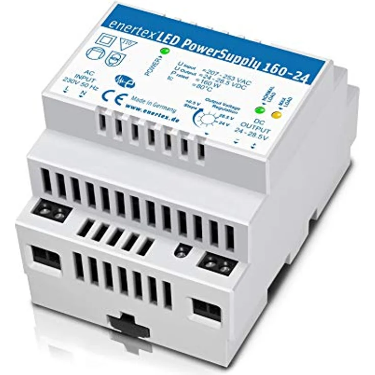 enertex LED PowerSupply 160-24, 24V 160W 6,6A, LED Hutschienen Netzteil – Bild 1