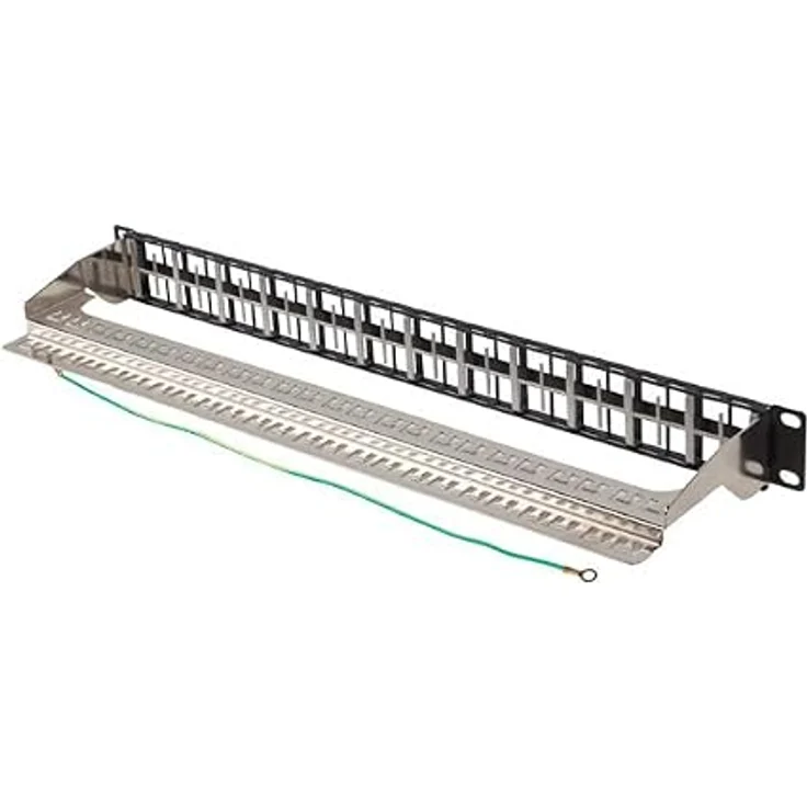 LANBERG 19" Patchpanel Blank 1U 48-Port FTP für Keystone, unbestückt – Bild 2