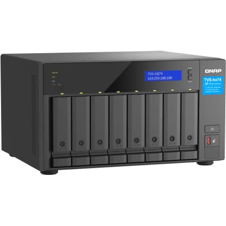 Qnap TVS-h874-i5-32G |Intel Core i5 Prozessor, 32 GB RAM, PCIe Gen 4, Schwarz, 8 Bay – Bild 2