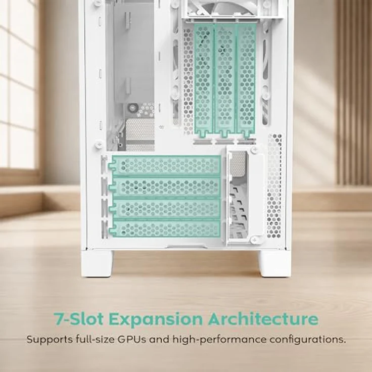 MONTECH PC-Gehäuse Montech TEN White, Tower-Gehäuse mit modularer Bauweise und exzellentem Airflow, Micro-ATX und Mini-ITX Unterstützung – Bild 13