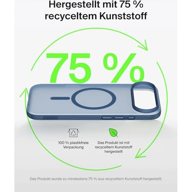 Belkin Grip SheerForce Schutzhülle für iPhone Air, dunkelblau, Stoßschutz bis 2 Meter, mit Kamerasteuerung und erhöhten Rändern – Bild 8