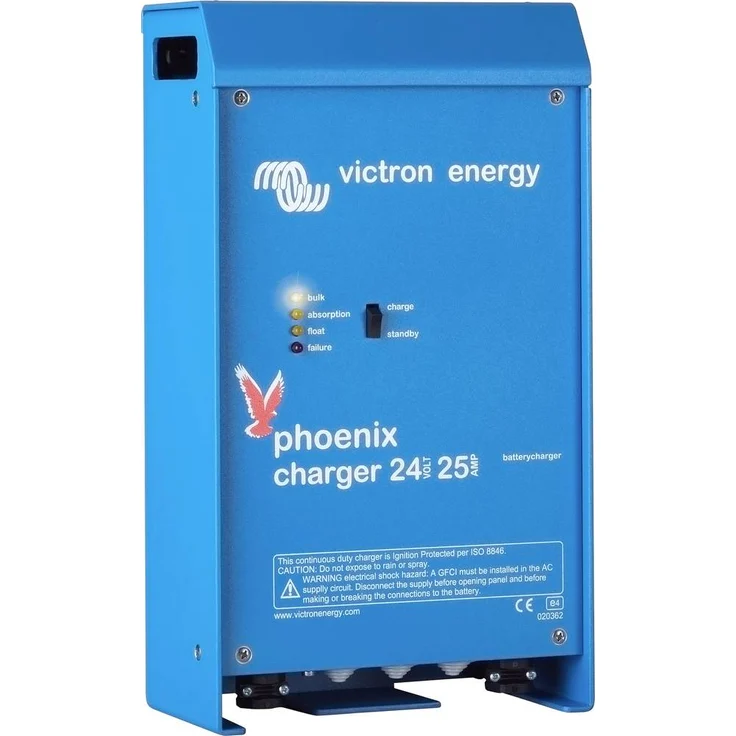 Victron Energy Bleiakku-Ladegerät Phoenix Smart 24/25 (2), 24V mit 25A Ladestrom, Bluetooth-fähig, 2 Ausgänge für zwei Batteriebänke