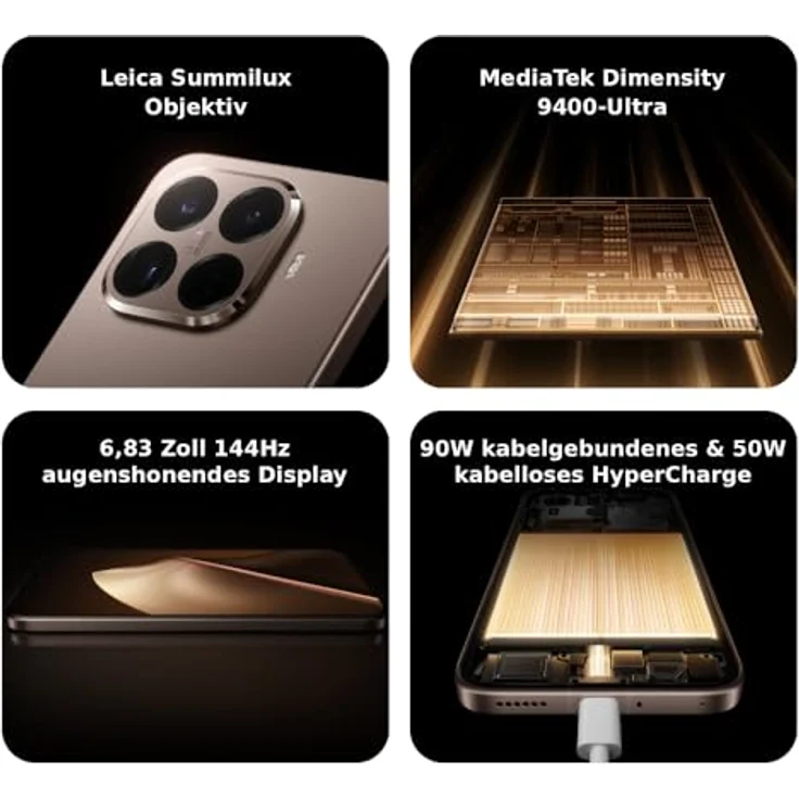 XIAOMI 15T Pro, Smartphone 12+512GB, 6,83" 144Hz Display, MediaTek Dimensity 9400+, 50MP Leica 5X Pro Teleobjektiv, 5500mAh, Schwarz, 2 Jahre Garantie – Bild 5