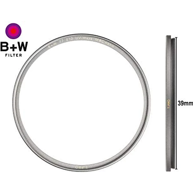 B+W 010 UV-Haze- und Schutz-Filter (39mm, T-Pro, Titan-Finish, MRC Nano, 16x vergütet, super Slim, Premium) – Bild 3