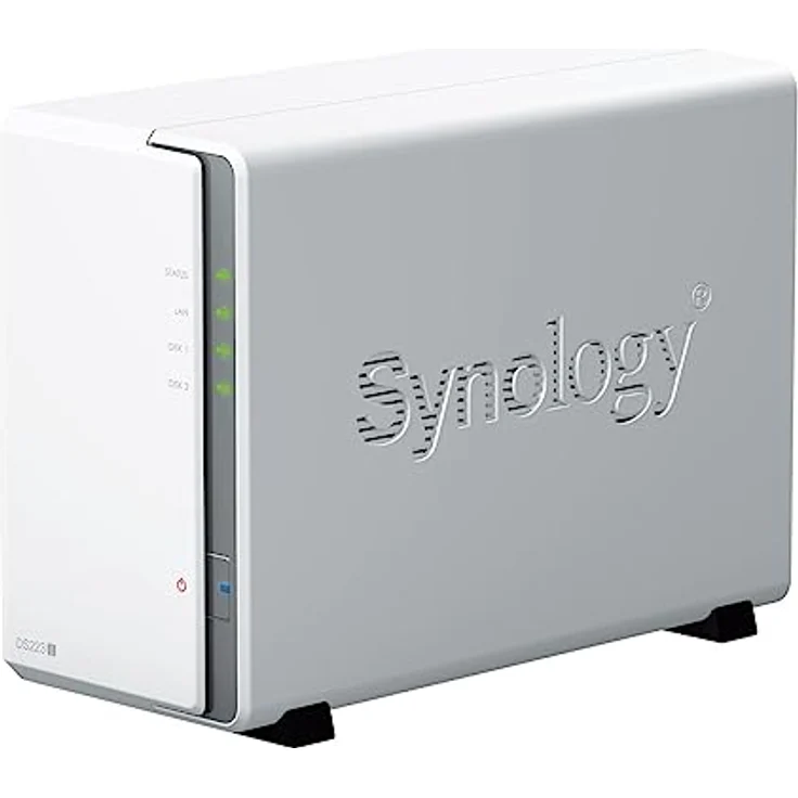 Synology DS223j NAS Gehäuse für 2 DD 3.5/2.5p 1.4GHz QuadCore 1GB LAN GbE USB 3.2 – Bild 1