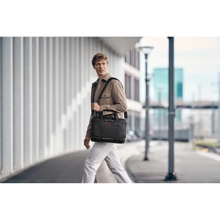 Wenger Altair Brief, Notebooktasche für Laptops bis 16 Zoll, Schwarz, mit Triple Protect Fach und SmartOrg Organizer – Bild 6
