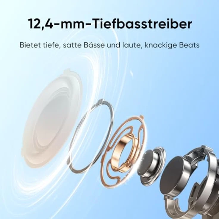 realme Buds T200 Lite, echte kabellose In-Ear-Kopfhörer mit 12,4 mm Treiber, 48 Stunden Akkulaufzeit, IPX4, ENC, Bluetooth 5.4, Google Fast Pair (Sturmgrau) – Bild 3