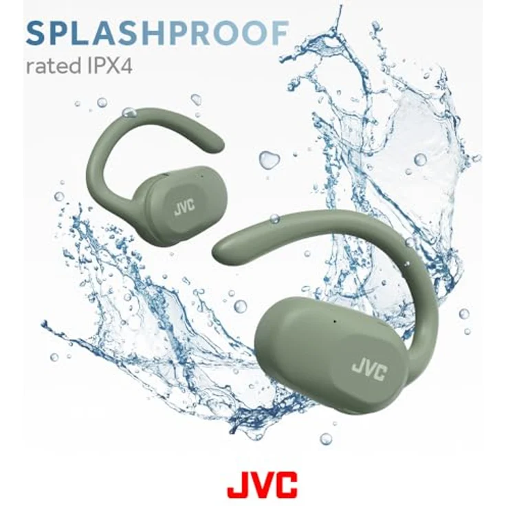 JVC HA-NP40T-GU, Kabellose In-Ear Kopfhörer mit 26 h Akkulaufzeit, spritzwasserfest, grün – Bild 8