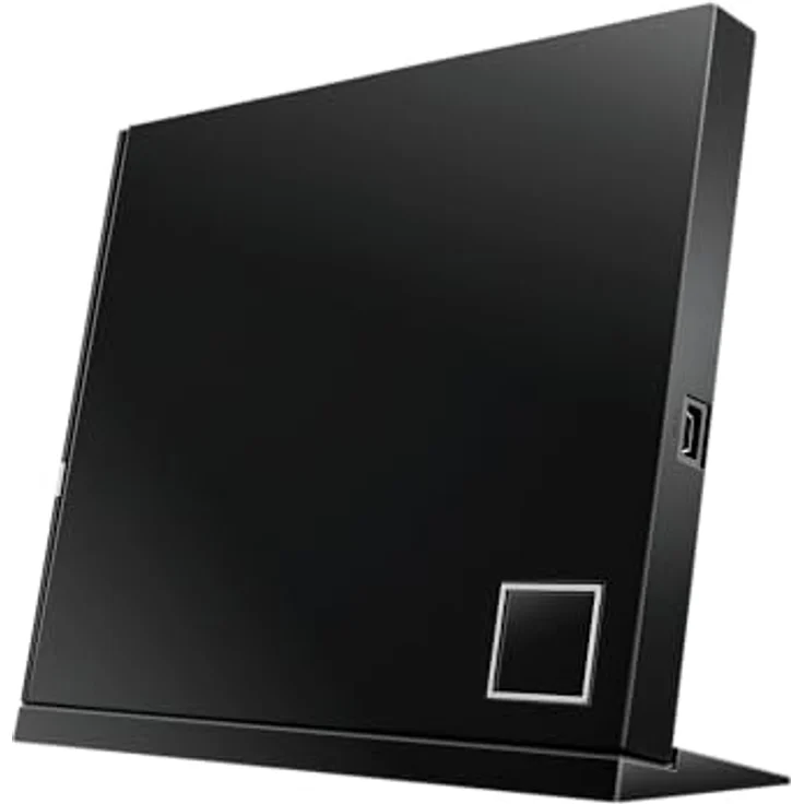 Asus SBW-06D2X-U externer Slim Blu-Ray BDXL Brenner (6x BD-R (SL/DL), 8x DVD±R, 6x DVD±R DL, 5x DVD-RAM, USB 2.0) inkl. Cyberlink Power2Go, Hochglanz Schwarz – Bild 2