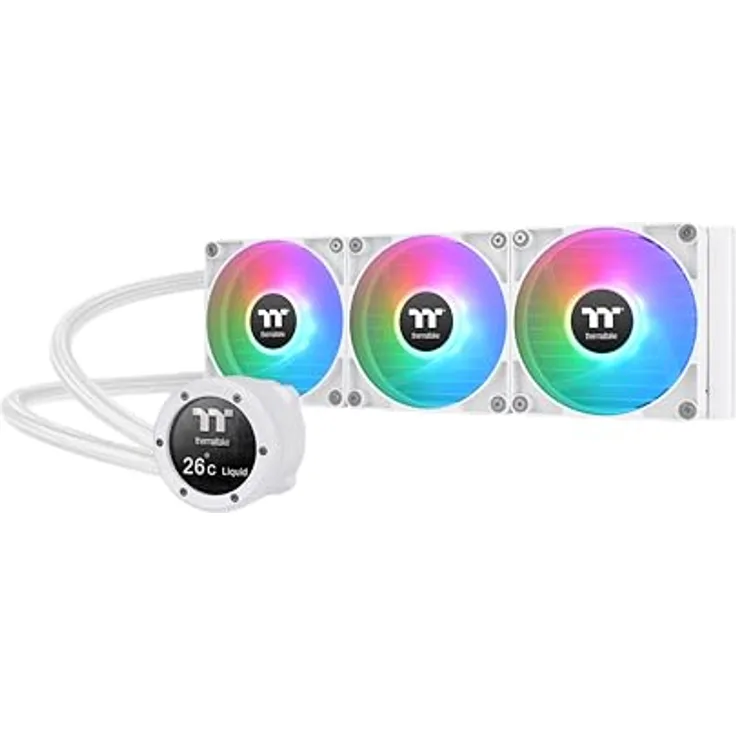 Thermaltake TH360 V2 Ultra ARGB Sync CPU Liquid Cooler Snow Edition All-In-One, Für kleine und mittlere Gehäuse geeignet, Kompatibel mit Intel und AMD Sockeln