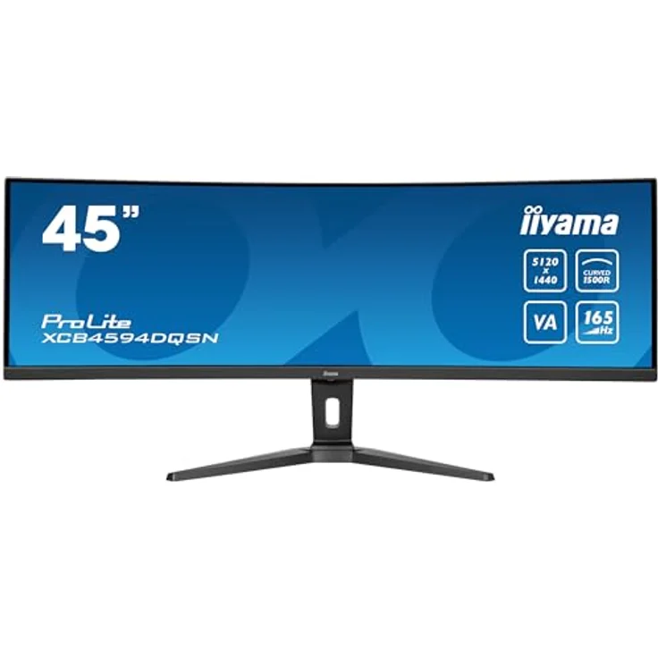 iiyama Prolite XCB4594DQSN-B1 Curved 113cm 45" VA LED-Monitor DQHD 165Hz HDMI DP USB3.2 USB-C Dock 90W RJ45 KVM-Switch HDR400 Höhenverstellung FreeSync schwarz - Preisvergleich – Bild 2