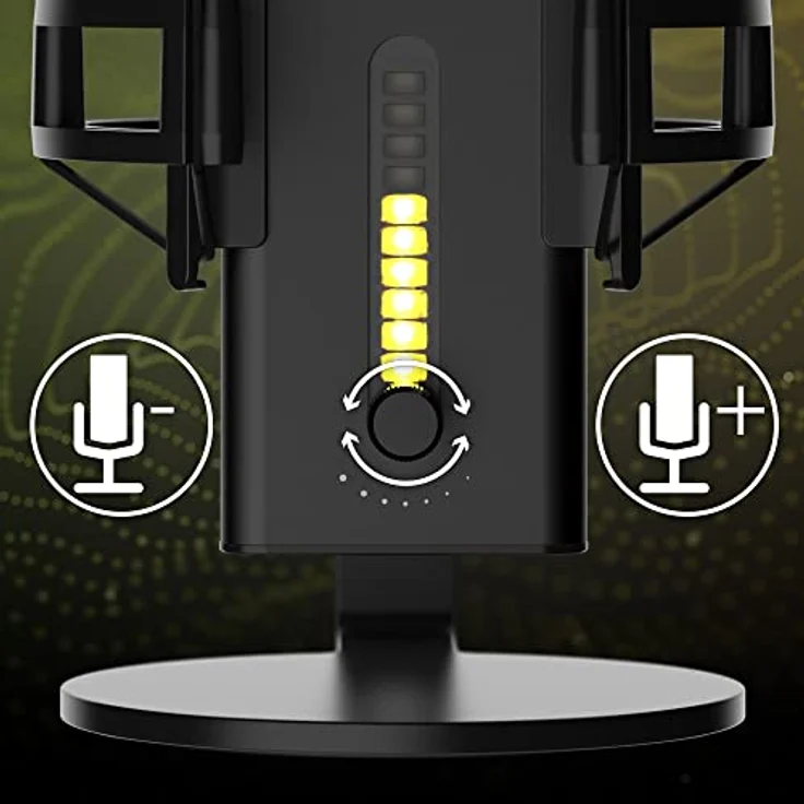 ENDGAME GEAR XSTRM USB Mikrofon für Streaming, Podcast, Aufnahmen in Studioqualität, 24 Bit / 192 kHz, externes Mic, AI-Geräuschunterdrückung, Stummschaltung durch Tippen, PC & Mac - schwarz – Bild 4