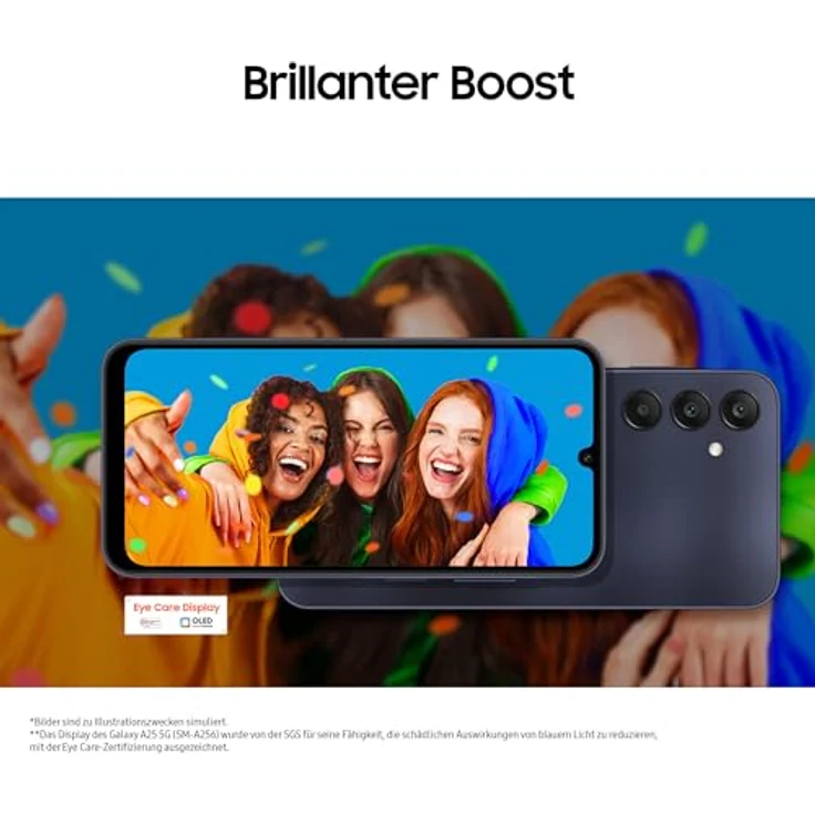 Samsung Galaxy A25 5G Smartphone, Simlockfrei ohne Vertrag, 128 GB, Blue Black – Bild 4