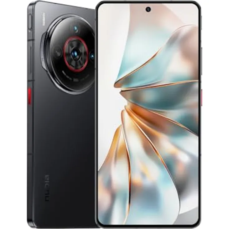nubia Z60S Pro, 5G entsperrtes Smartphone mit Neovision AI Photography 2.0, 50 MP Dreifachkamera, 120 Hz AMOLED-Bildschirm, Snapdragon 8 Gen 2, 5100 mAh, 80 W Schnellladung - Schwarz