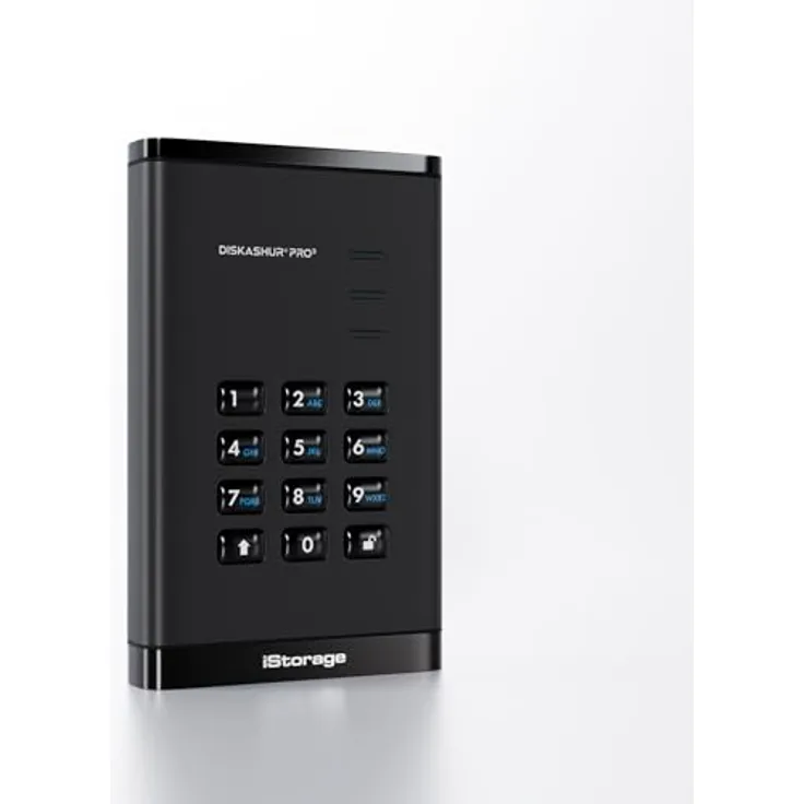 iStorage diskAshur PRO3 SSD 1 TB, FIPS Level 3 zertifiziert, staub-/wasserdicht, Hardware-Verschlüsselung