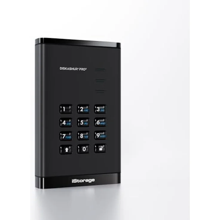 iStorage diskAshur PRO3 SSD 2 TB - FIPS Level 3 zertifiziert - passwortgeschützt - staub-/wasserdicht - Hardware-Verschlüsselung – Bild 1