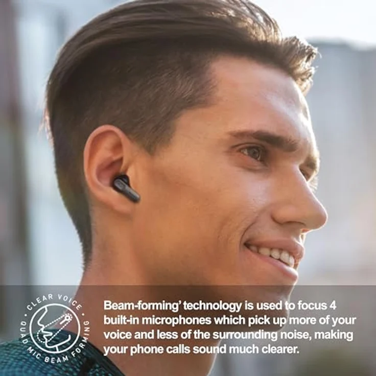 Mixx audio Streambuds Custom 3, True Wireless Kopfhörer mit 300 Minuten Akkulaufzeit, Schwarz – Bild 4