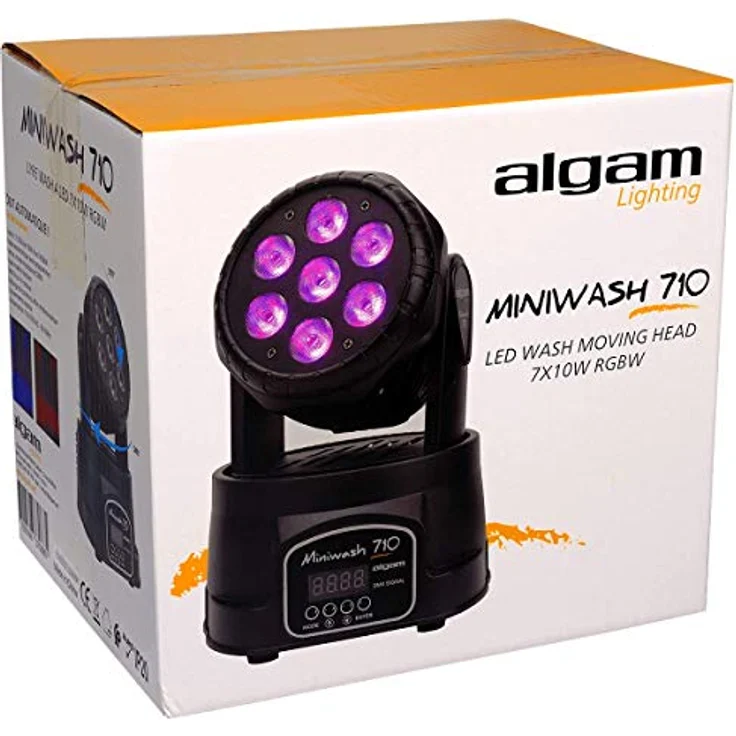 ALGAM LIGHTING MINIWASH710 Lira Wash LED Scheinwerfer, 7 x 10W RGBW, kompakte Baugröße 180 x 180 x 230 mm, IP20 – Bild 3