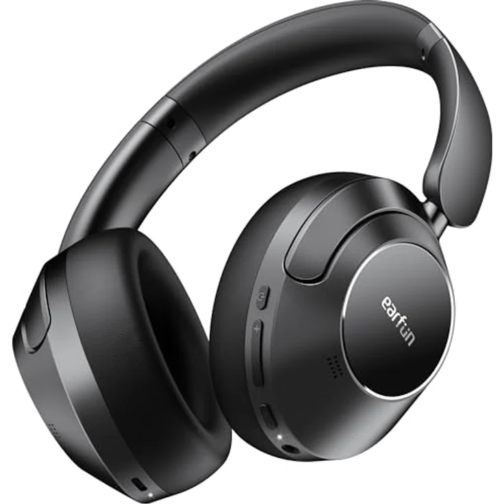 EarFun Wave Pro Over Ear Kopfhörer Kabellos Bluetooth, Hybrid Aktive Noise Cancelling, Hi-Res Audio, LDAC, 80 Std Akku, Bequemer Halt, 5 Mikrofone Kristallklare Anrufe, Bluetooth Multipoint, EQ in App – Bild 1