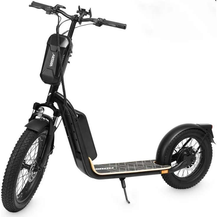 Viron E-Scooter XI-1200-S mit ABE, Elektroroller mit 500W Motor, 20 km/h, schwarz