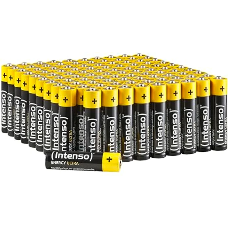 Intenso Energy Ultra AAA Micro LR03 Alkaline Batterien 100er Pack, gelb-schwarz – Bild 2