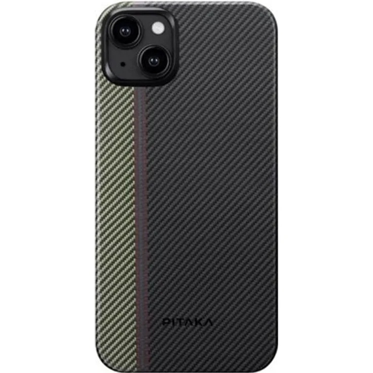 PITAKA Fusion Weaving MagEZ 4 600D, iPhone 15 Hülle mit einzigartiger 3D-Textur, MagSafe kompatibel, aramidfaserverstärkt