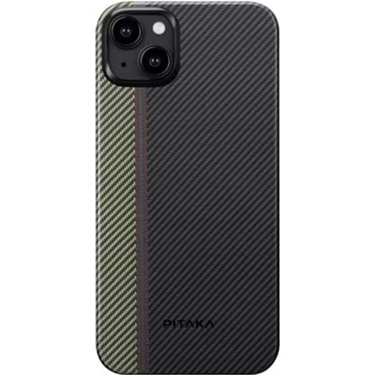 PITAKA Fusion Weaving MagEZ 4 600D, iPhone 15 Hülle mit einzigartiger 3D-Textur, MagSafe kompatibel, aramidfaserverstärkt