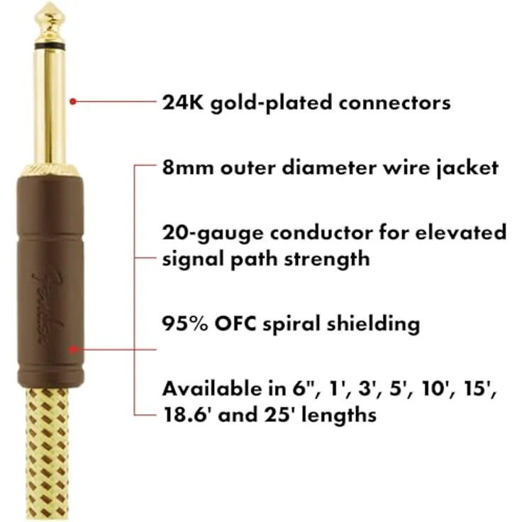 Fender Kabel Deluxe Series, 5,5m, bk tweed angled – Bild 3