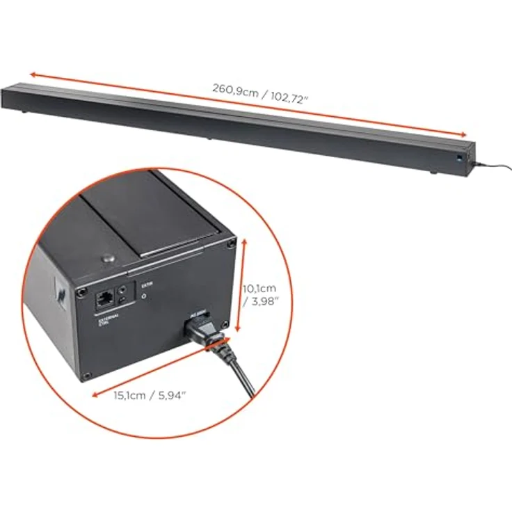 Celexon CLR UST Hochkontrast Bodenscheren Leinwand - HomeCinema V2.0, 110" schwarz (16:9), Schwarz – Bild 3