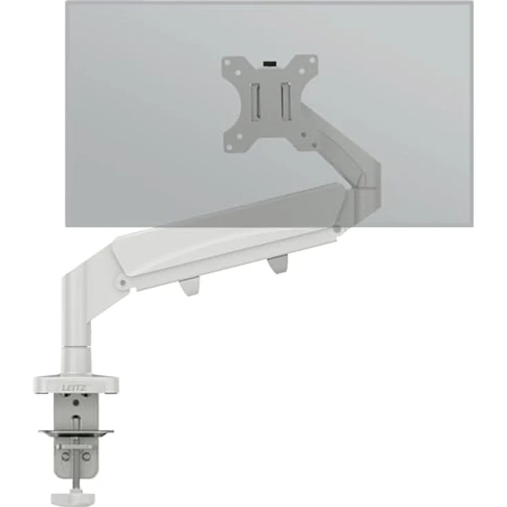 Leitz Ergo Monitorarm für 17–32-Zoll-Monitore, Ergonomischer Ständer mit Kipp- und Drehfunktion, 9 kg Tragkraft, Hellgrau, 64890085 – Bild 1