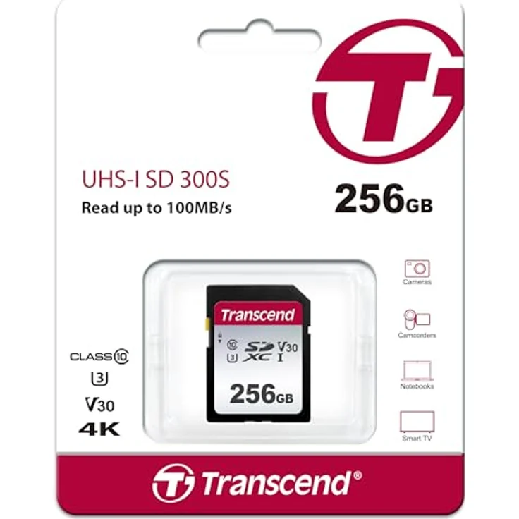 Transcend 256GB UHS-I U3 SD Speicherkarte, Umweltfreundliche Verpackung, TS256GSDC300S-E - bis zu 95 MBs lesen und 40 MBs schreiben – Bild 2