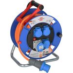 Brennenstuhl Garant Camping-Kabeltrommel/CEE 230V Kabeltrommel 25m, orange, IP44, Made in Germany