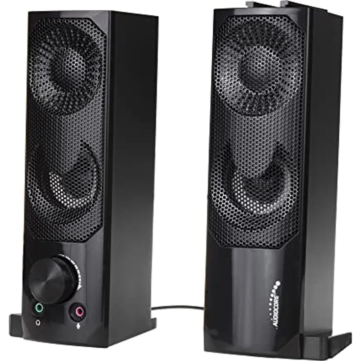 Audiocore AC955, 2 in 1 2.0 PC-Lautsprecher mit Soundbar Funktion, RGB-Hintergrundbeleuchtung, 2x3W RMS, AUX, USB-Stromversorgung – Bild 4