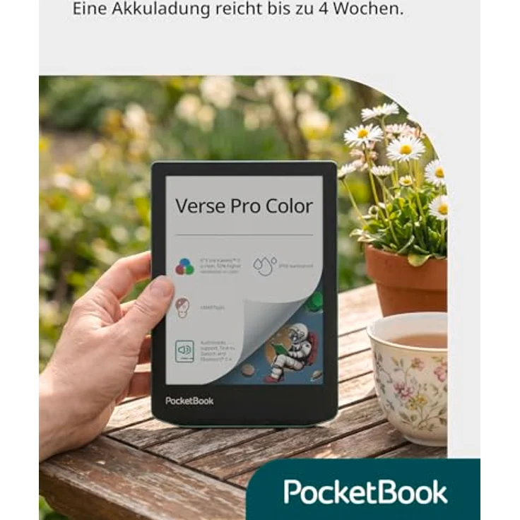 PocketBook Verse Pro Color, eBook-Reader 15.2cm (6 Zoll) mit E Ink Kaleido™ 3-Bildschirm, Bluetooth® 5.4, Sage – Bild 8
