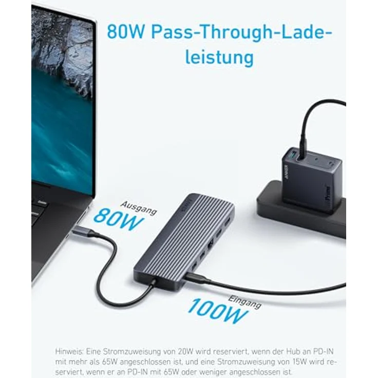 Anker Triple Display USB-C Hub (14-in-1), 4K@60Hz HDMI, 100W Power Delivery, 5 Gbit/s USB Ports, Für MacBook, Lenovo, Dell XPS, HP Laptops (Ohne Ladegerät) – Bild 5