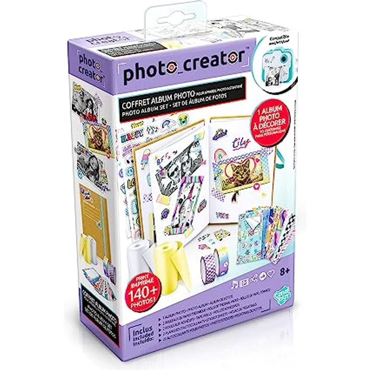 Canal Toys Fotoalbum CLK 007, Sofortdruck mit 2 Papierrollen, 2 Stickerbögen und 20 selbstklebenden Bilderrahmen, mehrfarbig – Bild 3