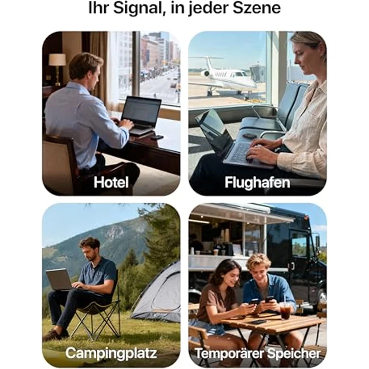 Tenda MF6 Mobiler WLAN Router, Wi-Fi 6 Hotspot mit 2100mAh Akku, LCD-Anzeige, USB-C, kompatibel mit Nano-SIM, Plug & Play – Bild 5