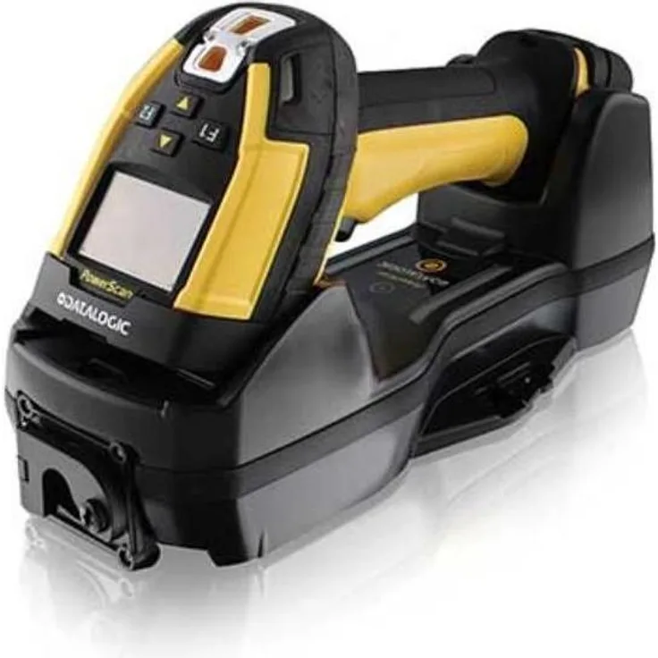 Datalogic PowerScan PM9600-DHP433RBK20, tragbarer Barcode-Scanner für 1D- und 2D-Barcodes, kabellose RF-Technologie, IP67, Schwarz/Gelb