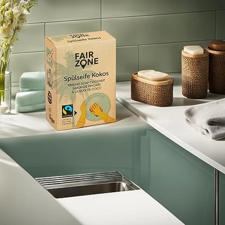 Fair Zone Spülseife Kokos 80 Gramm – Bild 4