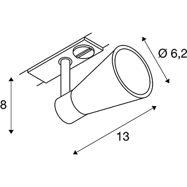 SLV AVO TRACK | LED Schienen-Strahler, Dreh- und schwenkbarer 1-Phasen-Strahler, LED Spot, Deckenstrahler, Deckenleuchte, Schienensystem, Innenbeleuchtung | GU10, weiß – Bild 3