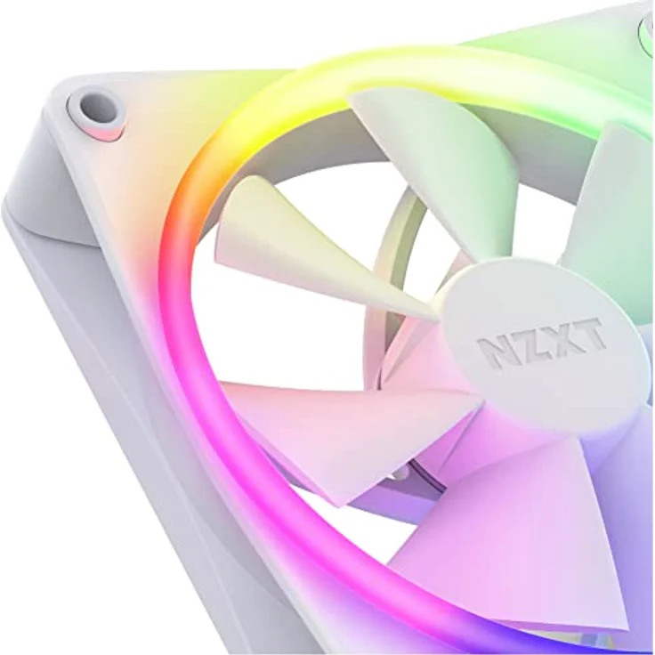 Nzxt F120 RGB Fans - RF-R12SF-W1 - Erweiterte Anpassung der RGB-Beleuchtung – Flüsterleise Kühlung – Single (RGB-Lüfter und Controller ERFORDERLICH & Nicht ENTHALTEN) -120mm-Lüfter – White – Bild 4