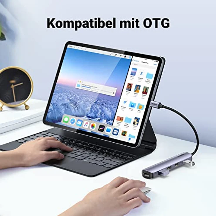 UGREEN USB C Hub mit USB 3.0 und HDMI Adapter USB C kompatibel mit Surface Pro, Surface Go, MacBook Pro/Air, iPad Air 4, Galaxy S23/S22, Galaxy tab s7 und Anderen Laptops und Tablets – Bild 4