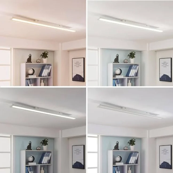 Arcchio LED Panel 'Arya' dimmbar mit Fernbedienung in Weiß - Bürolampe, Deckenlampe, Arbeitszimmerleuchte – Bild 5