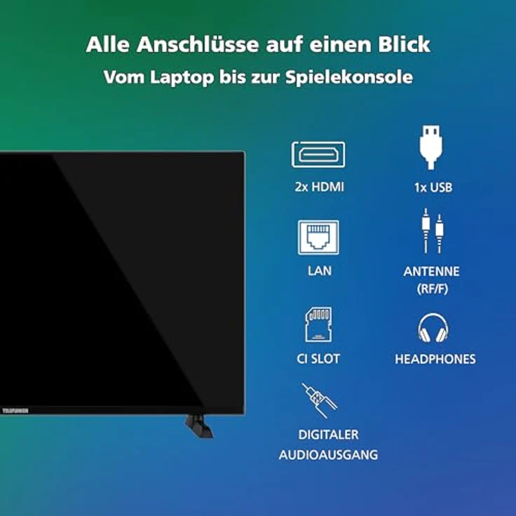 Telefunken QLED Fernseher VIDAA QF40VP750S, 40 Zoll Full HD Smart TV mit HDR, Triple-Tuner und WLAN, schwarz – Bild 4