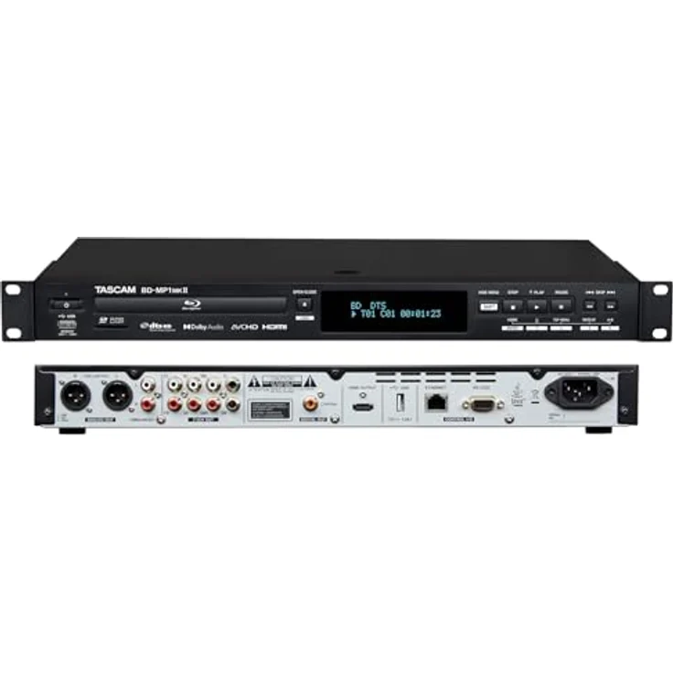 Tascam BD-MP1MK2 Professioneller Rackmount-Blu-ray-Player mit SD- und USB-Wiedergabe – Bild 4