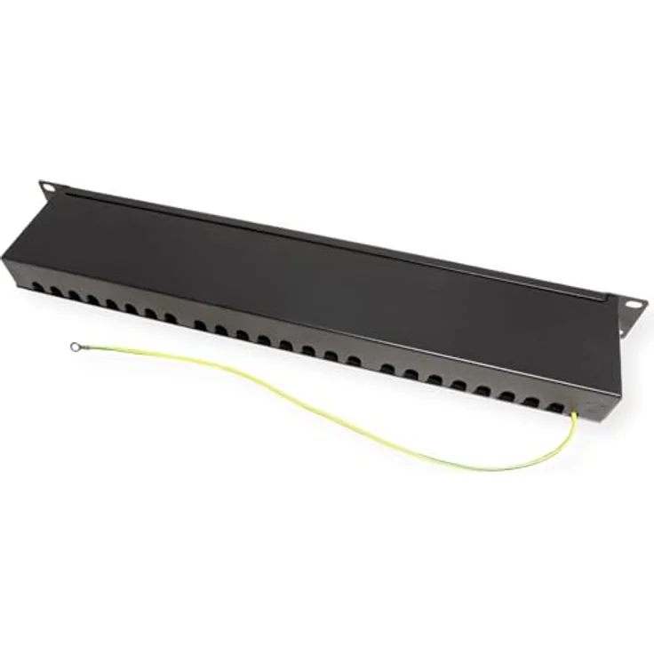 VALUE Kat.6A 19"-Patchpanel, 24 Ports, geschirmt, RJ-45, Stahlblech, schwarz – Bild 3