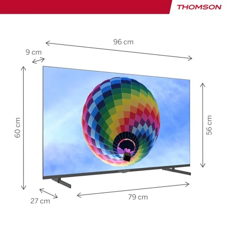 Thomson 43QG4S14, 43 Zoll QLED Google Smart TV mit 4K UHD, Dolby Audio, Wi-Fi, Bluetooth 5.1, Triple-Tuner, HDMI, CI+ – Bild 2
