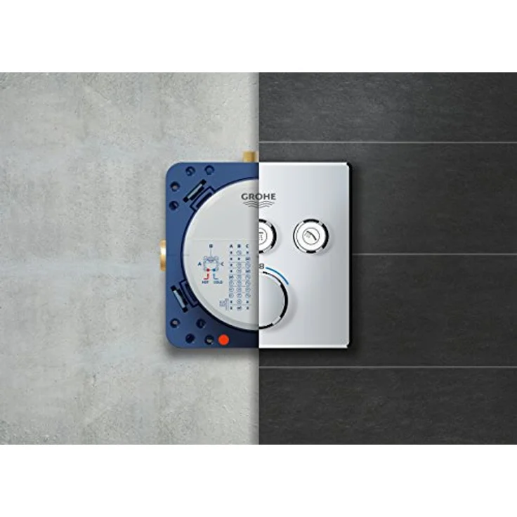 GROHE Grohtherm SmartControl - Brause- & Duschsystem -Thermostat (3 Absperrventile, ultraflaches Design, Wandrosette aus Metall) ,eckig, chrom, 29126000 – Bild 4